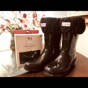 NEW - Tall Hunter Boot Socks- Size L - black